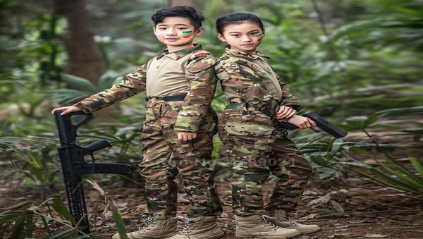 Niños Niños Ejército de EE. UU. Uniforme militar táctico Airsoft Camuflaje CombatProven Camisas Pantalones Asalto rápido Batalla de manga larga H09108455091