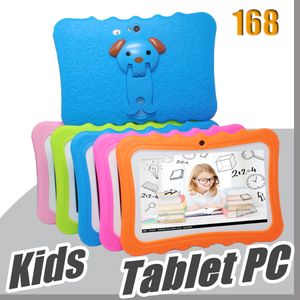 168 Kids Brand Tablet PC 7 pulgadas Quad Core tableta para niños Android 4.4 Allwinner A33 google player wifi altavoz grande cubierta protectora L-7PB