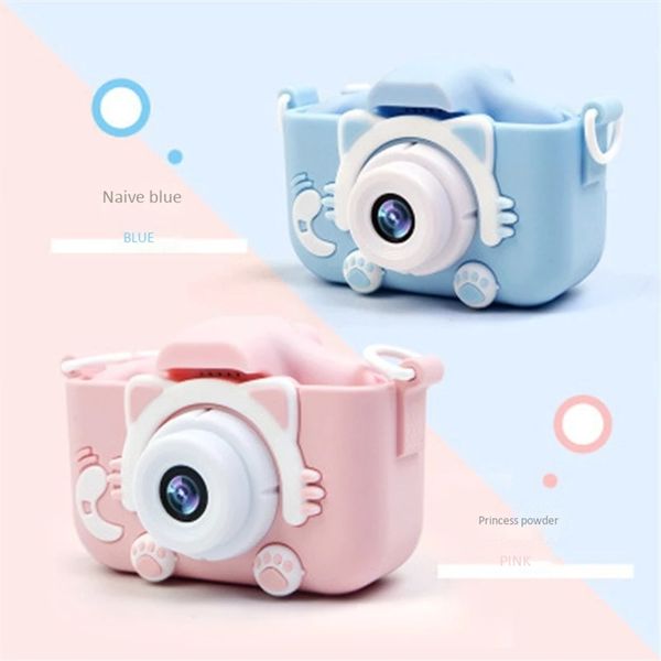 Caméra Enfants Cute Baby Cat Jouets 2020 Nouveau Mini numérique HD Caméras écran IPS pour enfants Garçons Filles anniversaire Noël cadeau de Noël