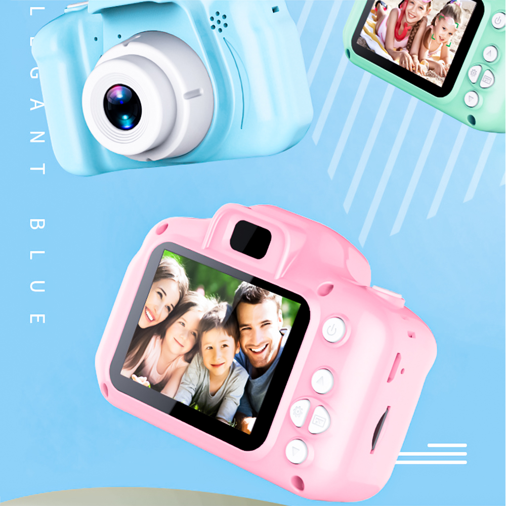 Kids Camera HD Mini Digital Camera Cute Cartoon Cam X2 camera Toys for Birthday Gift 2 Inch Screen Cam Take Pictures kids toys BY1492