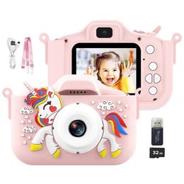 Enfants caméra jouets mignon cheval licorne 32MP1080P HD appareil photo numérique pour enfant en bas âge enfant noël anniversaire Festival enfants cadeau 240105