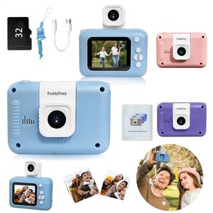 Toys de caméra pour enfants Flip Selfie 2 pouces Mini Digital 1080p Recordance vidéo HD pour enfants Cadeaux de vacances d'anniversaire éducatifs d'enfants 240327