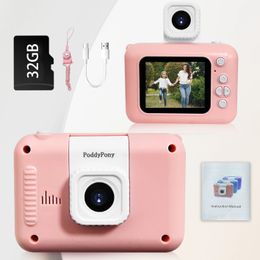 Toys de caméra pour enfants Flip Selfie Camera Mini 1080p Childrens Digital Recorder Camera pour enfants Cadeaux éducatifs pour les enfants 240327