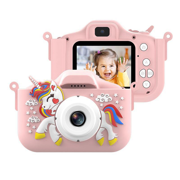 Çocuklar için 3-12 yaşındaki kızlar için Kamera Oyuncakları Çocuklar İçin Unicorn Kamera CHRITMAS GÜNÜ FESTİVAL HEDİYELERİ Kız için Dijital Video Kamera Toddler 32G SD Kart