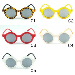 Lunettes de soleil rondes pour enfants, couleurs acidulées, monture épaisse et propre avec petites lentilles, Design mignon, jolies lunettes pour garçons et filles