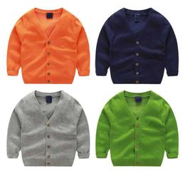 Kinderen Cardigan Sweaters voor babyjongens meisjes lente bovenkleding baby gebreide vestkruidtrui kleren 5 kleuren 2-7 jaar5685245