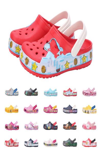 Niños dibujos animados para niños dinosaurio unicornio sandalias flip flop zapatillas para niños zapatillas de sándalo zapatillas de playa infan3729500