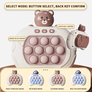 Máquina de juego de burbujas pop de dibujos animados para niños: juguete para alivio de estrés para niños Whac-A-Mole