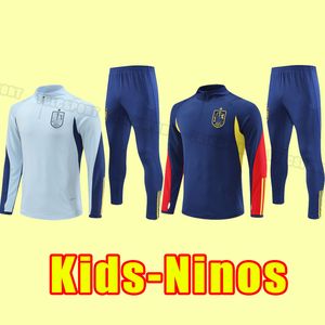 Kinderkind 2023 Spanje Pedien voetbaltrackzoeten Ferran Torres Morata Gavi 2023 Voetbalshirt Ansu Fati Koke Azpilicueta 22/23 Tracksuit met lange mouwen Volledige kits