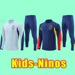 Kids Child 2023 Espagne Soccer Tracksuits Espana Ansu Fati Asensio Morata Ferran Koke Gavi Azpilicueta C.Soler 22 23 World Ramos Cup Long Mancheve Suits