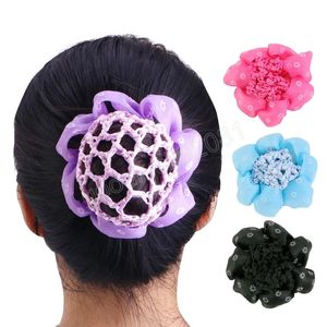 Enfants enfant chignon couverture Snood filet à cheveux Crochet décor chapeaux danse cheveux accessoires queue de cheval support fixe