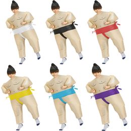 Enfants Enfant Sumo Gonflable Costume Drôle Grosse Robe Costumes Pour Halloween Pourim Cosplay Fête Mignon Performance Garçon Fille 240328