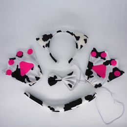Enfants enfants adultes femmes vache lait corne oreille au bandeau animal costume hair band anniversaire fête cosplay cadeau Noël