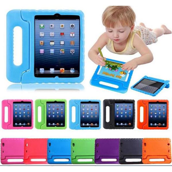 Niños Niños Manija Soporte EVA Espuma Suave a prueba de golpes Tablet PC Estuches Funda de silicona para Apple iPad Mini 2 3 4 Ipad Air pro 12.9 pro 11 HD8 Samsung kindfire Contraportada