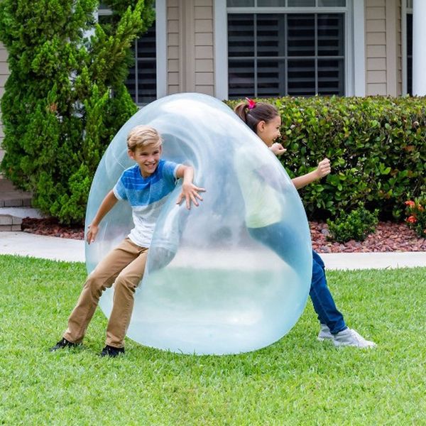 Juguetes para niños al aire libre, Bola de burbujas llena de aire y agua suave, juguete de globo, juego de fiesta divertido, regalo inflable de verano para niños