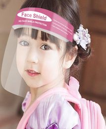 Enfants Enfants Sécurité Face Shield Transparent Fond Face Hat Chapeau de protection outil de film Antifog Premium Pet Materoal FACESHIEL1634040