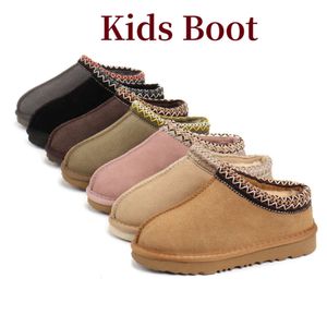 Enfants enfants Tazz Tasman pantoufles bottes châtaigne fourrure diapositives en peau de mouton peau de mouton Mules femmes hommes garçons filles Ultra Mini plate-forme botte chaussures à enfiler en daim automne