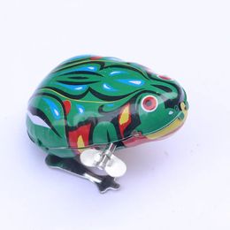 Kids Classic Tin Wind Clockwork Jumping Iron Frog Toy Action Figures for Children Toys Boy Gift Baby 240408