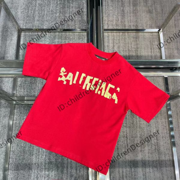 Los niños visten la camiseta del diseñador del niño los muchachos de las muchachas de manga corta camiseta del niño camiseta del niño camiseta del bebé del verano letras letras blancas negras diseñador del bebé