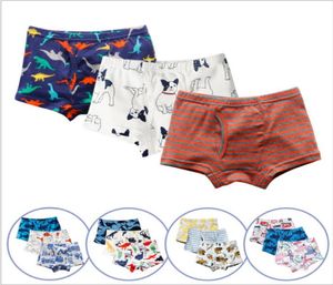 Ropa para niños Biños Biños Summer Summer Cartoon Inspants Impresión de ropa interior suave de algodón Animal Dinosaurio Boxer de tiburón rayado SHO6191640