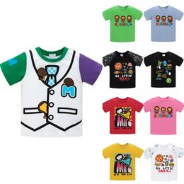 Kinderkleidung, Designer-T-Shirts, Affen, Kleinkinder, Jungen, T-Shirts, Baby-Mädchen, lässige T-Shirts, modische Affen-T-Shirts, Jugend, Kleinkinder, Hai, bedrucktes Poloshirt für Kinder, kurzärmliges Oberteil