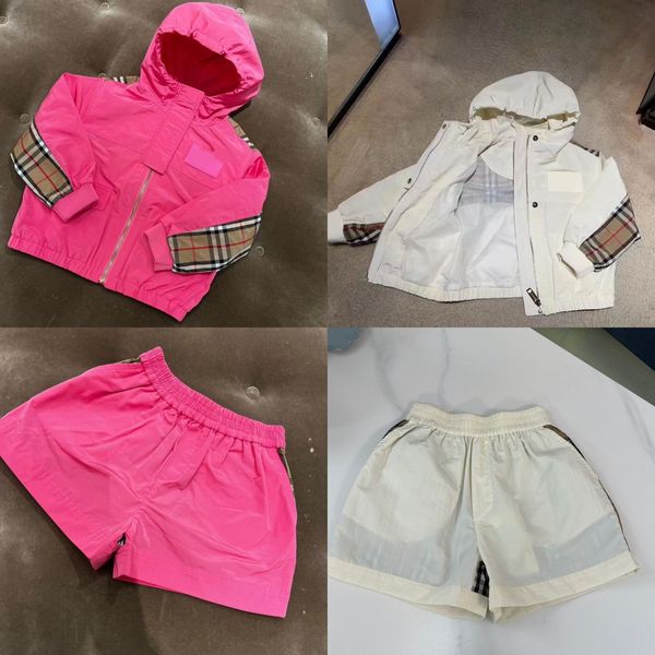 enfants vêtements de créateurs filles automne casual ensembles de printemps crème solaire garçons bébé ensemble fille cardigan à manches longues jupe plissée 100-140 B7ip #