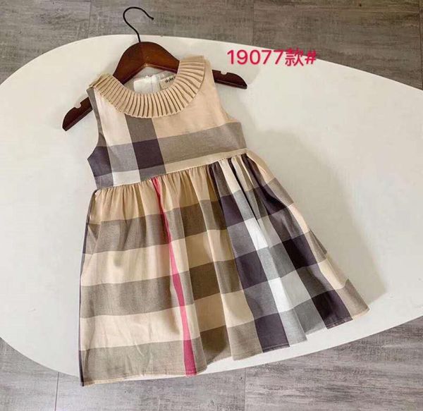 Ropa para niños Diseñadores de chicas vestidos de moda verano niñas a cuadros a cuadros chicas recién nacidas vestidos de verano niños princesa bebé dres2131971