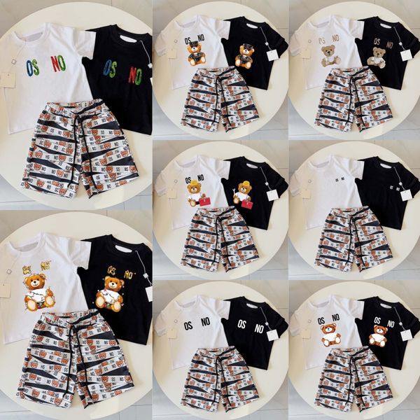 Ropa para niños Trajes Camisetas Pantalones cortos Conjuntos para niños Chándales de osos Ropa para bebés pequeños Camisetas de diseñador para niños Camisetas de manga corta Top juvenil Niñas Camisetas para niños Pantalones