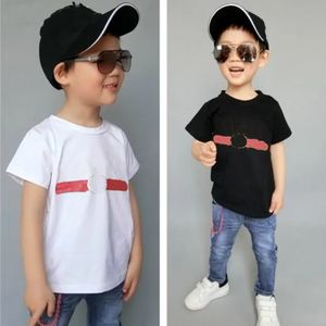 Kinderkleding Fashion Kids 1-9 jaar T-shirt Kinderen Rapel Korte mouwen Korte mouwen jongens tops kleding merken solide tees meisjes katoen shirts gecoate shirt shirt kerst zomer zomer