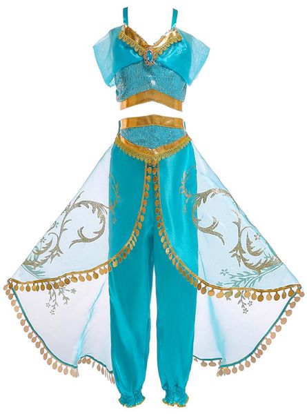 ropa para niños niñas jazmine princesa atuendos de cosplay de cosplay dibujos animados ropa de vestir para niños C3468850779