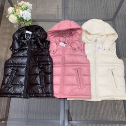 Vêtements de marque pour enfants gilet manteau sans manches bébé face vers le bas gilet garçons filles enfant vêtements enfants hiver manteaux chauds bleus gilets noirs