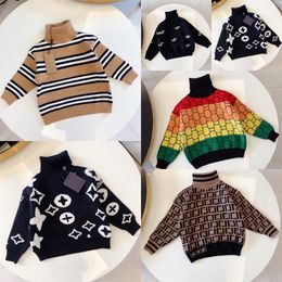 Vêtements pour enfants Chandails Pull à col haut pour enfants marque de conception d'automne À manches longues jeunes garçons filles g0ta #