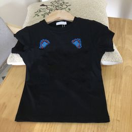 Kinderkleding Tiger Hoofd Borduurwerk T shirts Letters kleding Summer Girls T-shirts mode schattige tops casual kinderen peuters tshirts jongens baby patroon c2iy#