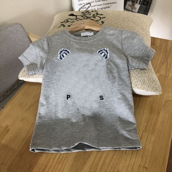 Vêtements pour enfants Tête de tigre broderie T-shirts Lettres Vêtements d'été Filles T-shirts Mode Mignon Tops Casual Enfants Tout-petits T-shirts Garçons Bébé Patter z5dv #