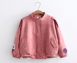 Vêtements pour enfants Outwear Vestes roses Étudiants filles mode chaude en velours côtelé 4690309