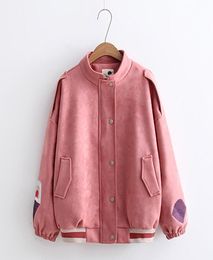 Vêtements pour enfants offerte des vestes roses étudiantes filles mode chaude en velours côtelé 8809873