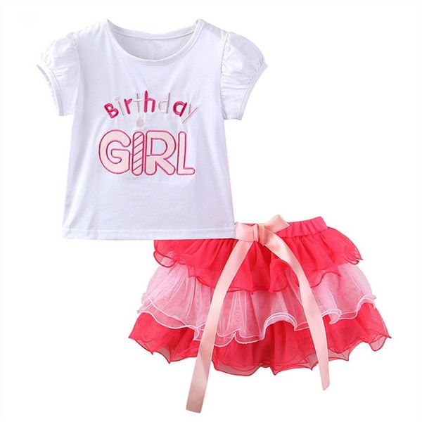 Vêtements pour enfants ensembles de bébé filles vêtements d'été princesse d'anniversaire de fête d'anniversaire de tutu fille filles robes de robe de bal d'anniversaire