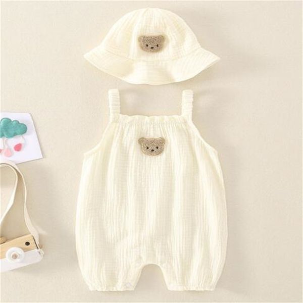 Ensemble de vêtements pour enfants Baby Rompers Newborn Bodys Bodys Bodys grenous les combinaisons de coton pour tout-petit garçon fille fille + capuche