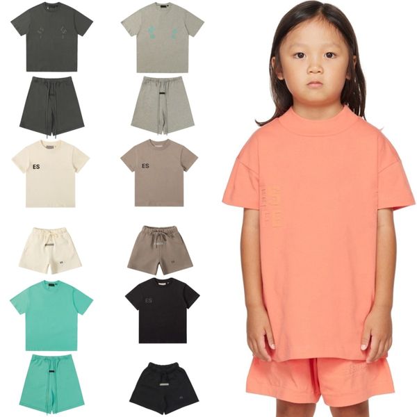 ESS Enfants Vêtements Ensembles T-shirts Et Shorts Bébé Garçons Filles Vêtements Designer Été De Luxe Survêtement Enfants Jeunes Tenues Chemises À Manches Courtes