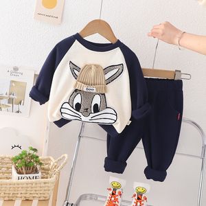 Ensembles de vêtements pour enfants pour bébés filles garçons hauts pantalons 2 pièces costume automne enfant en bas âge vêtements pour bébés tenues enfants vêtements de sport décontractés lapin