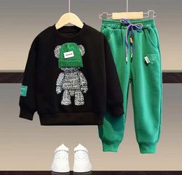 Kinderkleding Sets Nieuwe Baby Top Trainingspakken Broek tweedelige Mode Jassen Casual Sport Stijl Sweatshirt Jas Jongens Meisjes Colthes A001