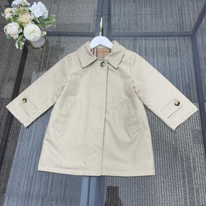 Manteau pour enfants à la mode, veste pour bébé design double face, taille 100-160 CM, simple boutonnage, vêtements d'extérieur de printemps, coupe-vent pour fille Sep01