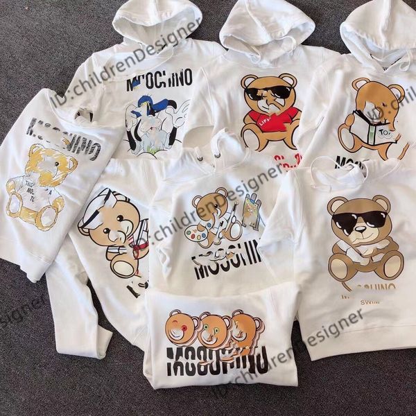 manteau pour enfants vêtements de marque pour enfants vêtements pour bébé t-shirt MOSC filles garçons sweats à capuche manches parentales lettres d'ours d'été noir blanc rose vêtements pour enfants dhgate vêtements pour bébé