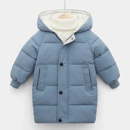 Enfants Manteaux Bébé Garçons Vestes Mode Filles Chaudes À Capuchon Combinaison De Neige Pour 3-10Y Adolescents Enfants Épais Longs Vêtements D'extérieur Enfants Vêtements D'hiver 240103