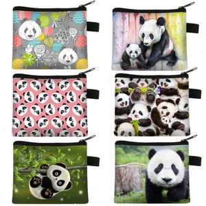 Enfants Coin Sacs Kawaii Animal Panda Porte-monnaie Mignon Filles Portefeuille Femmes Titulaire de la carte de crédit Rouge à lèvres Organisateurs Sac O5aL #