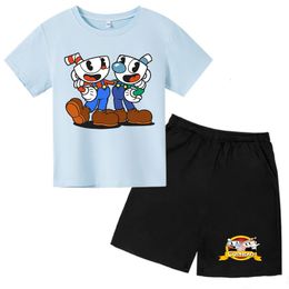 Enfants Coupe Tête Filles T-shirt Pantalon Deux Pièces Ensemble 3D Dessin Animé Enfant Bébé Vêtements 3 4 5 6 714 Ans 240328
