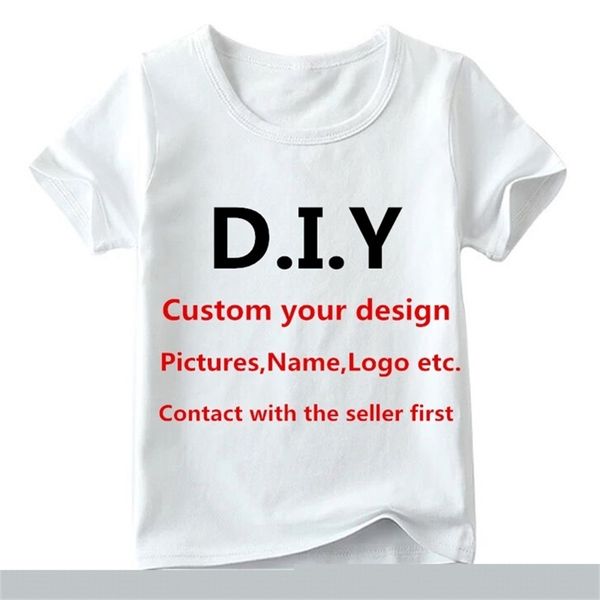 T-shirt personnalisé pour enfants Nom t-shirt d'anniversaire personnalisé Votre propre conception T-shirt Garçons et filles Vêtements de bricolage Contactez-nous d'abord dHKP00 220615