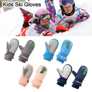 Gants de Ski pour enfants, mignons, dessin animé, mitaines chaudes d'hiver, coupe-vent, imperméables, gants de sport de plein air pour enfants âgés de 2 à 7 ans