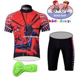 Kids Wielertrui Set Jongens Korte Mouw Zomer Kleding MTB Ropa Ciclismo Kind Fietskleding Sport Pak 220725