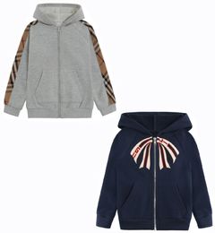 Sudaderas para niños designe ropa para bebés con capucha para niños 039 niñas a cuadros algodón británico cálido cálido otoño e invierno childre5918767